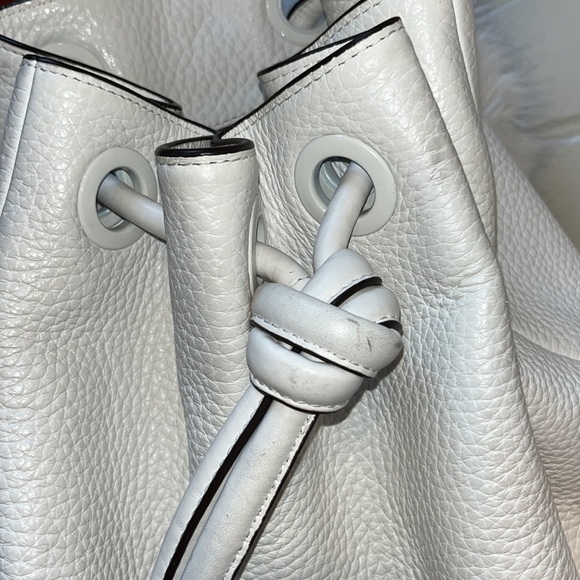 Michael Michael Kors white heavy leather classic large slouchy backpack bag - Picture 15 of 16